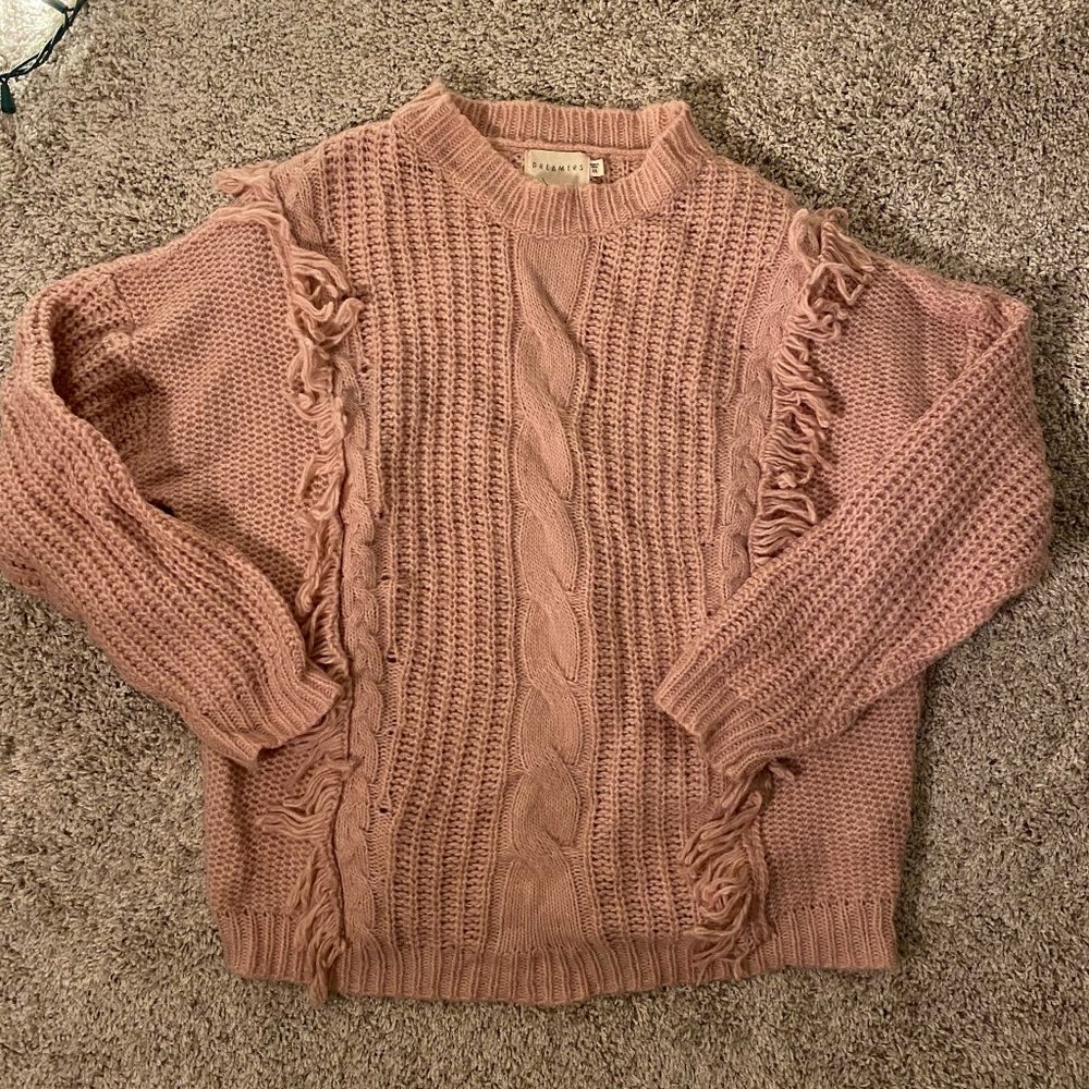 Women's Light Pink Knit Sweater